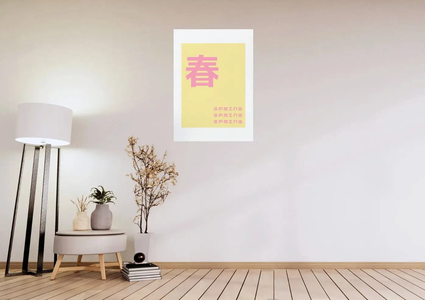 Interior styling example featuring the artwork.