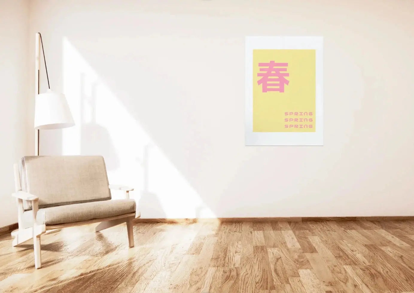 Interior styling example featuring the artwork.
