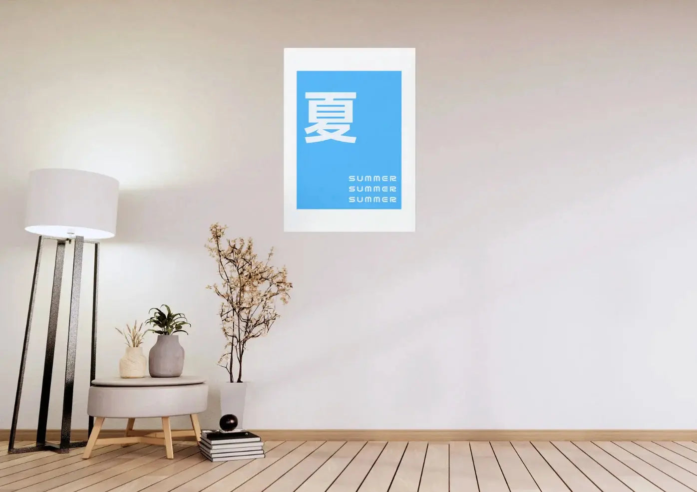 Interior styling example featuring the artwork.